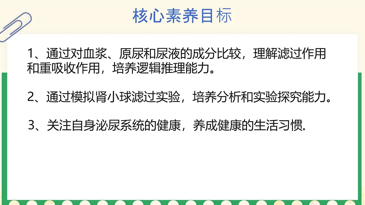 初中生物冀少版(2024)七年级下册3.4.2 尿液的形成和排出 课件第2页