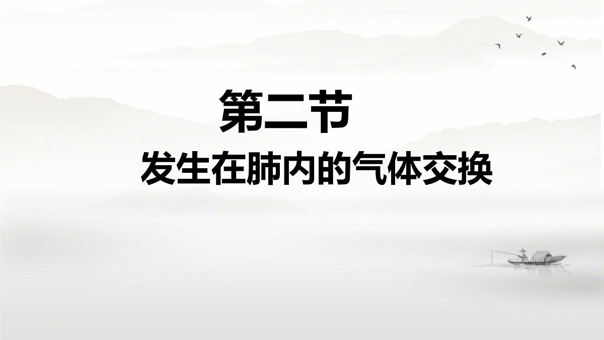 初中生物人教版(2024)七年级下册4.3.2 发生在肺内的气体交换 课件第1页