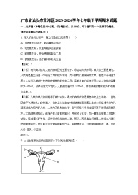 广东省汕头市澄海区2023-2024学年七年级下学期期末生物试题（解析版）