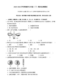 辽宁省鞍山市海城市2023-2024学年七年级下学期7月期末生物试题