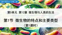 5.12.1 微生物的特點(diǎn)和主要類型 第1課時(shí)（教學(xué)課件）生物北師大版2024八年級(jí)上冊(cè)