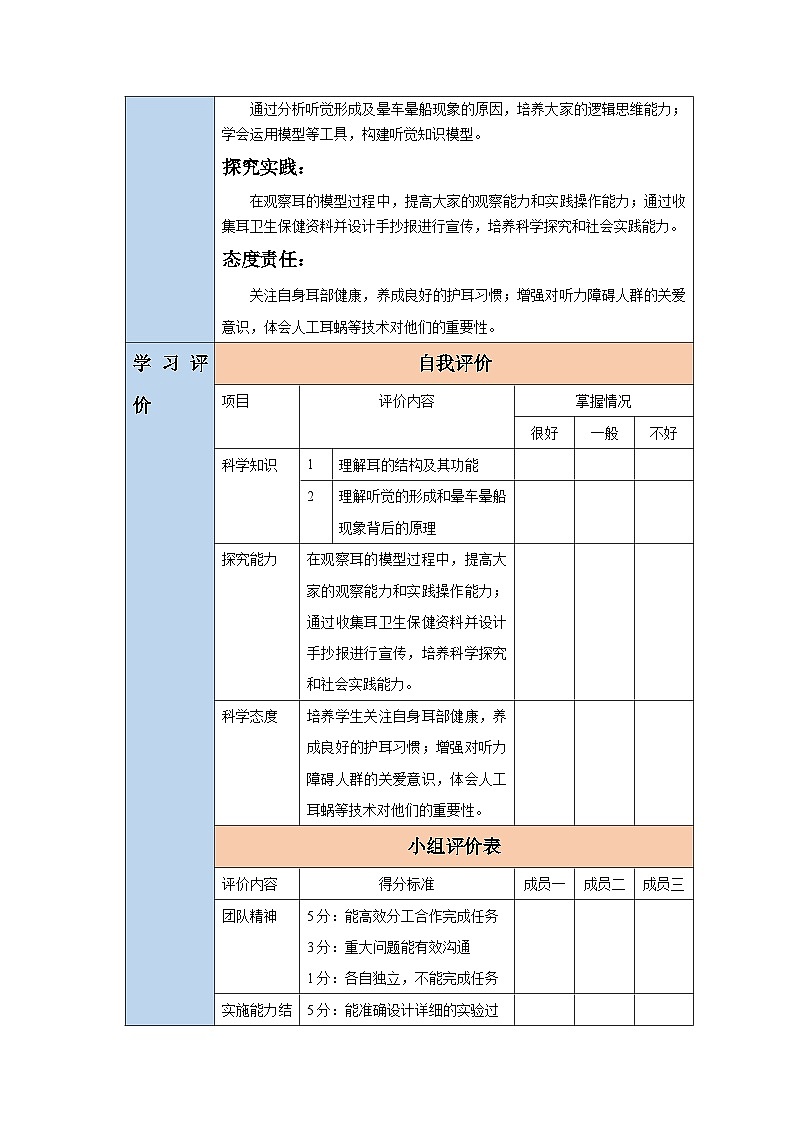【核心素養(yǎng)】3.5.3.2感覺的形成（聽覺）教學設計第2頁