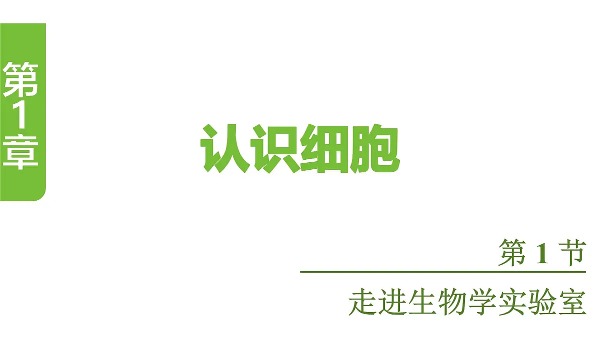 苏教版(2024)生物七年级上册 1.1.1 走进生物学实验室 (课件)第1页