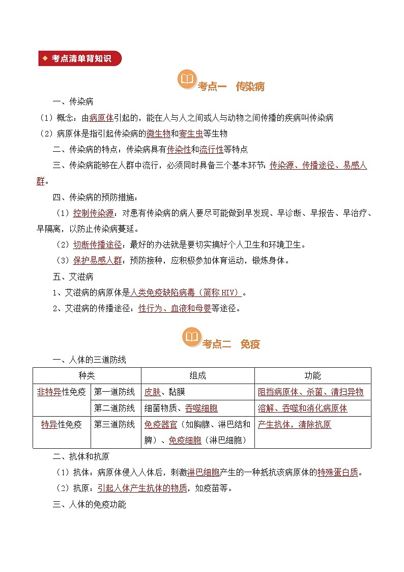 清单14 健康地生活(解析版)第2页