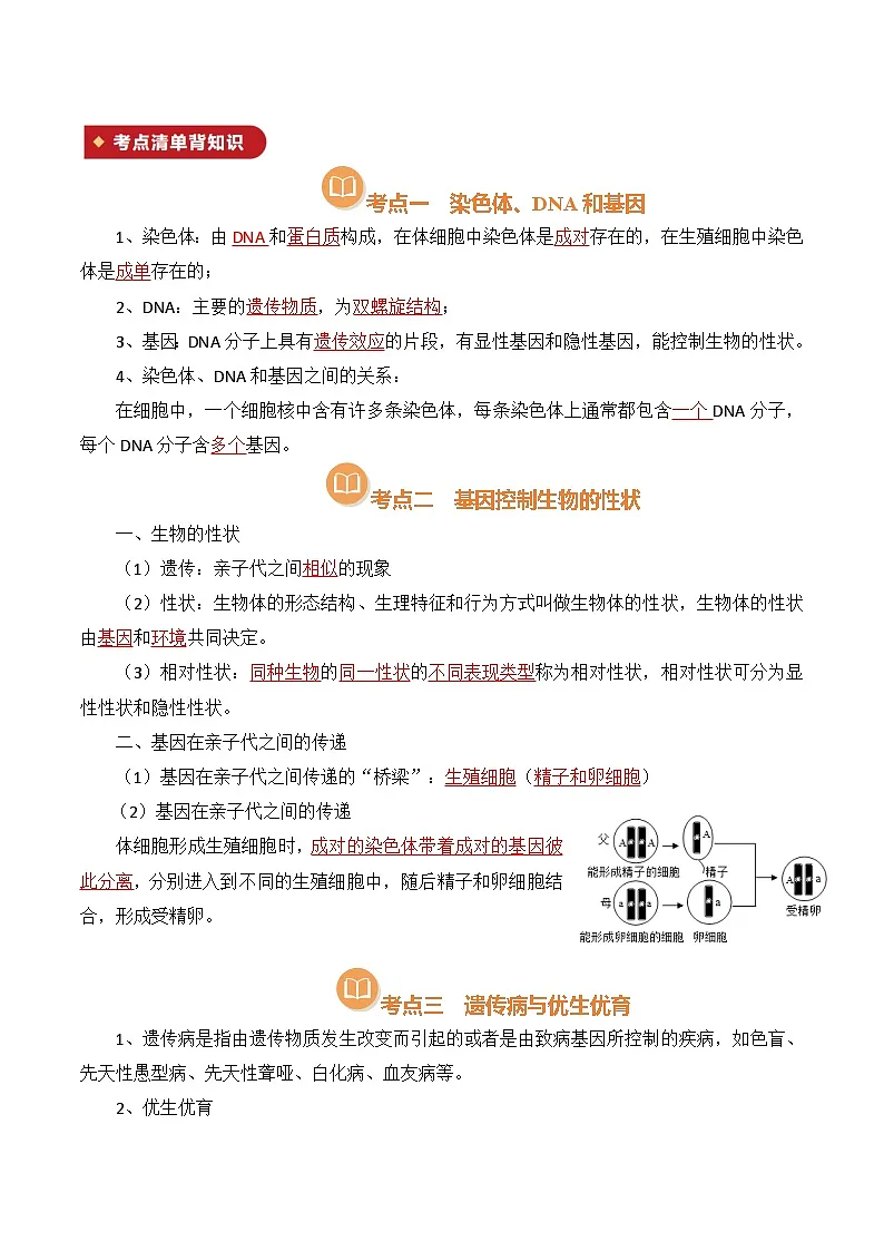 清单16 生物的遗传和变异(解析版)第3页