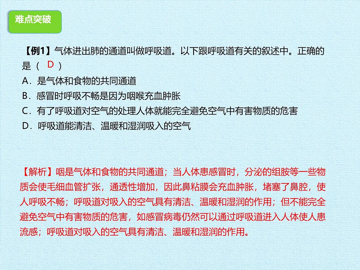 初中 生物 冀少版(2024) 七年级下册3.3-3.4期末复习课件第5页