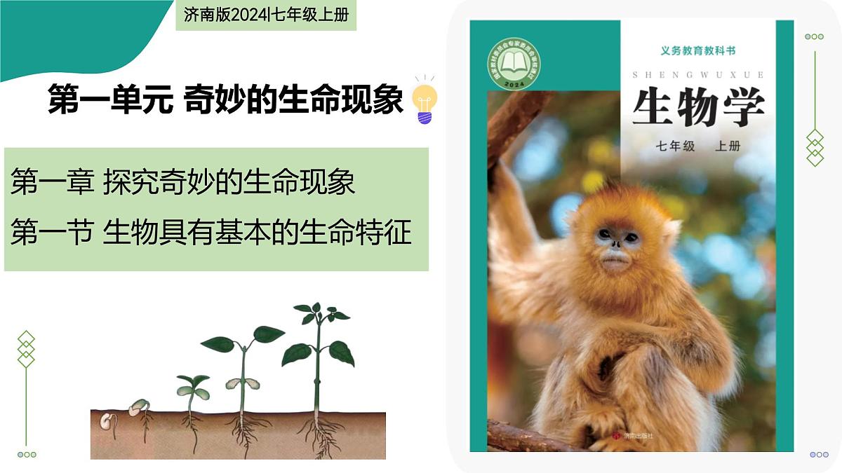 1.1.1 生物具有基本的生命特征(教学课件)-2025-2026学年七年级生物上册(济南版2024)第1页