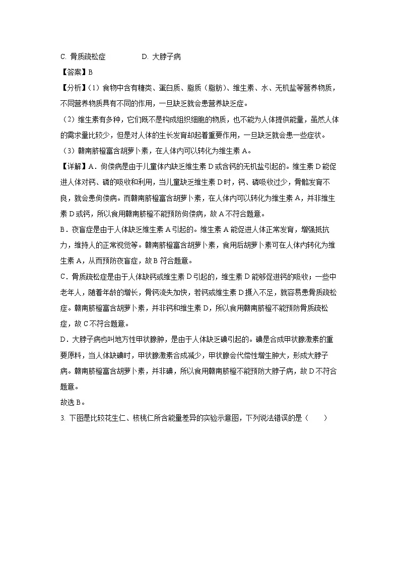 江西省南昌市2024-2025学年七年级下学期期末生物试卷(解析版)第2页