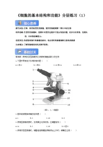 初中生物细胞的基本结构和功能精品第1课时当堂达标检测题
