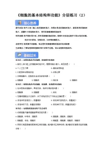 初中生物北师大版（2024）七年级上册（2024）细胞的基本结构和功能精品第2课时达标测试