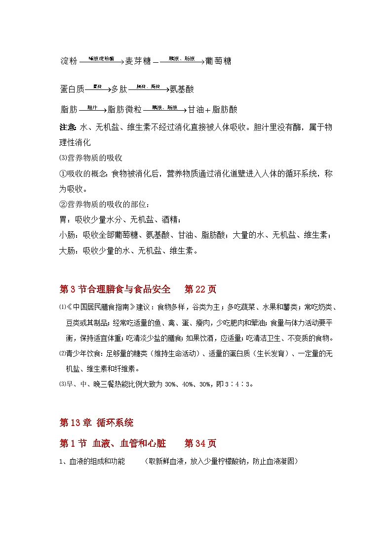 苏教版(2025)八年级上册生物期末复习全册知识点提纲(抢先版)第3页