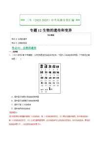 三年（2023-2025）中考生物真题分类汇编：专题12 生物的遗传和变异（全国通用）（解析版）