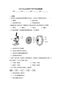 2025年山东省济宁市中考生物真题（无答案）