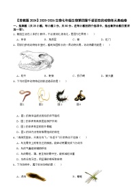 生物七年级上册（2024）千姿百态的动物课后复习题
