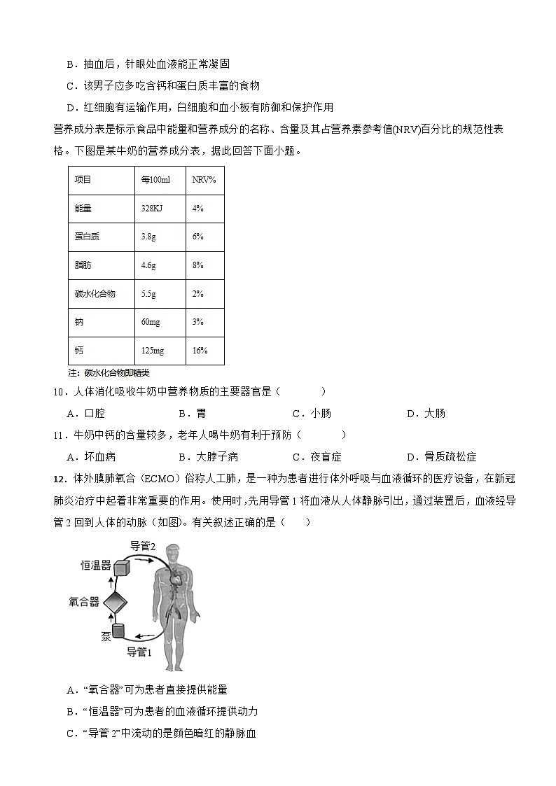 2025-2026苏教2024版八年级生物上册期中考前基础练习(有答案)第3页