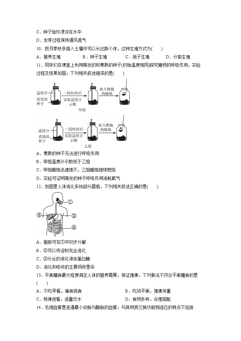 2025年北京市石景山区中考生物试卷(学生版)第2页