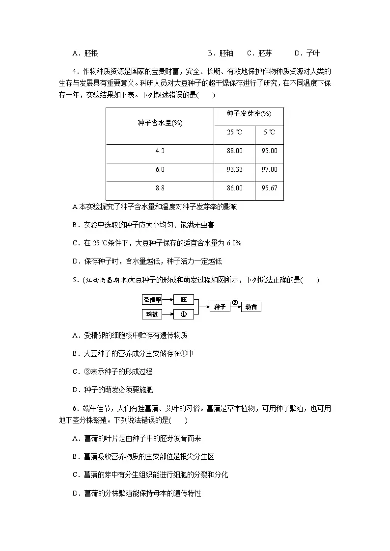 考点专练(一) 被子植物的一生 - 学生版第2页