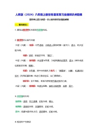 人教版(2024)八年级上册生物期末复习全册知识点提纲 讲义