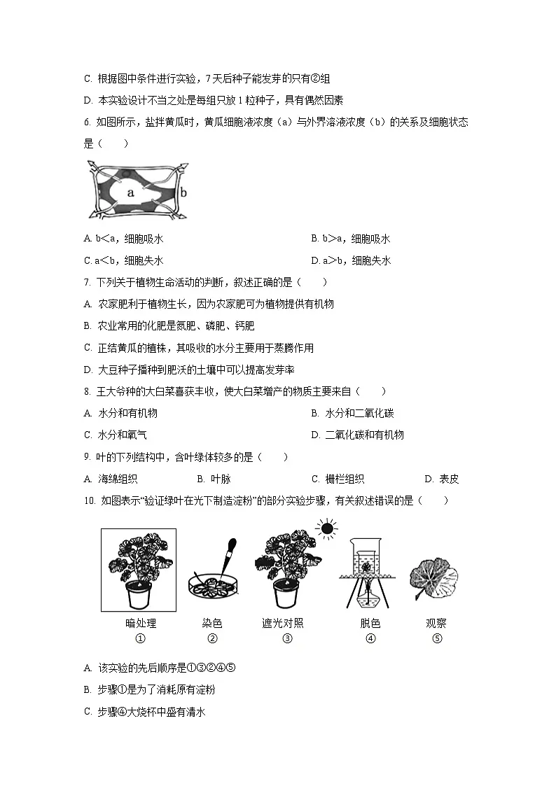 江西省宜春市袁州区宜阳新区四校2024-2025学年八年级上学期期中生物试卷(学生版)第2页