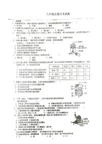 江苏省徐州市沛县初中联盟学区2025-2026学年八年级上学期10月月考生物试题