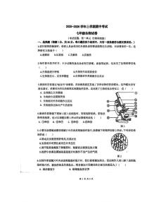 河南省郑州市郑州高新技术产业开发区三校联考2025-2026学年七年级上学期11月期中生物试题