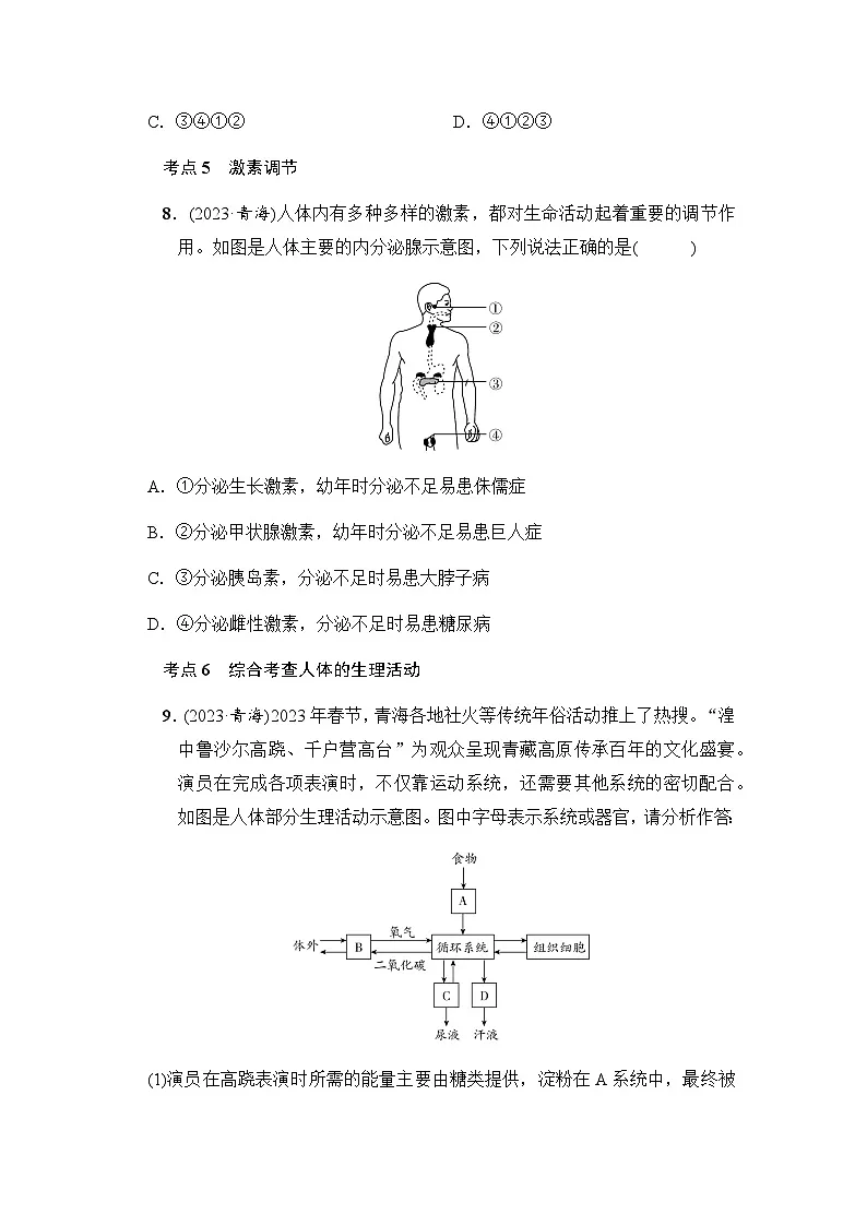 第14课时人体生命活动的调节 - 学生版第3页