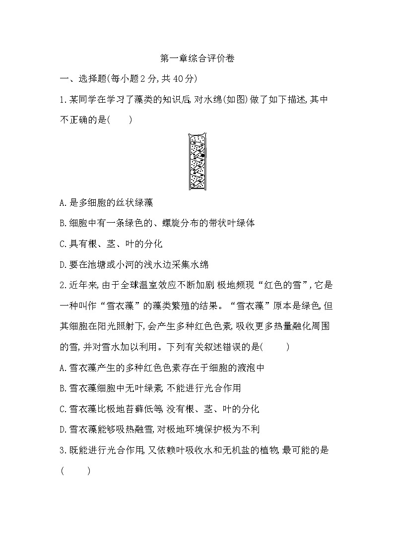 第一章综合评价卷第1页