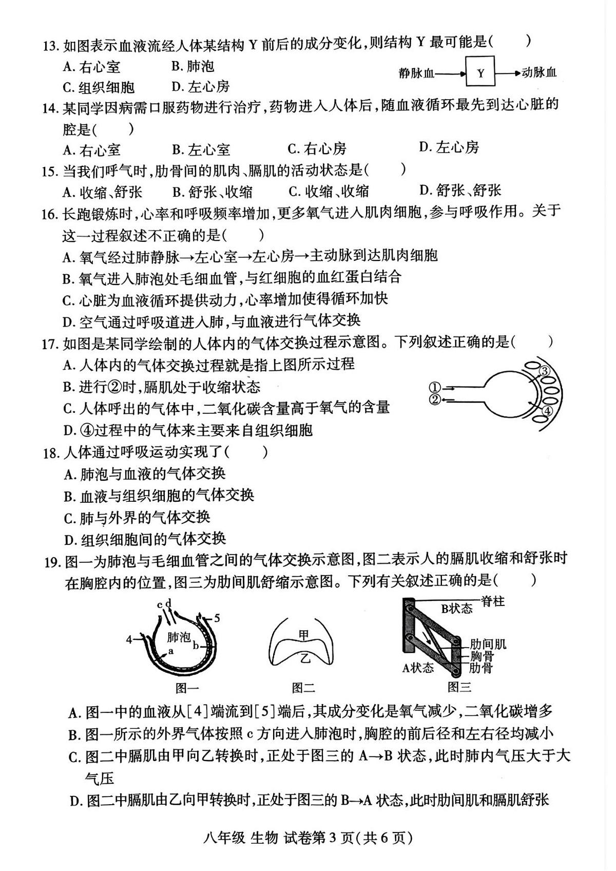 河南省洛阳市瀍河区2025-2026学年八年级上学期期中 生物试卷第3页