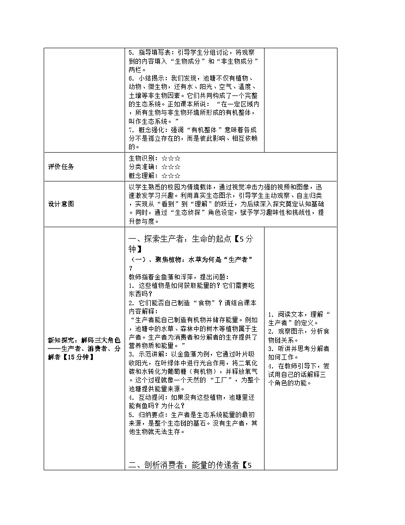 《3.1 多种多样的生态系统(第一课时)》教学设计(表格版)-2025-2026学年苏科版(2024)生物七年级上册第3页
