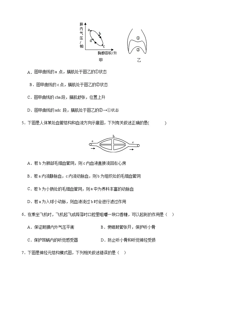 2024年中考生物(河北)第二次模拟考试(含答案)第3页