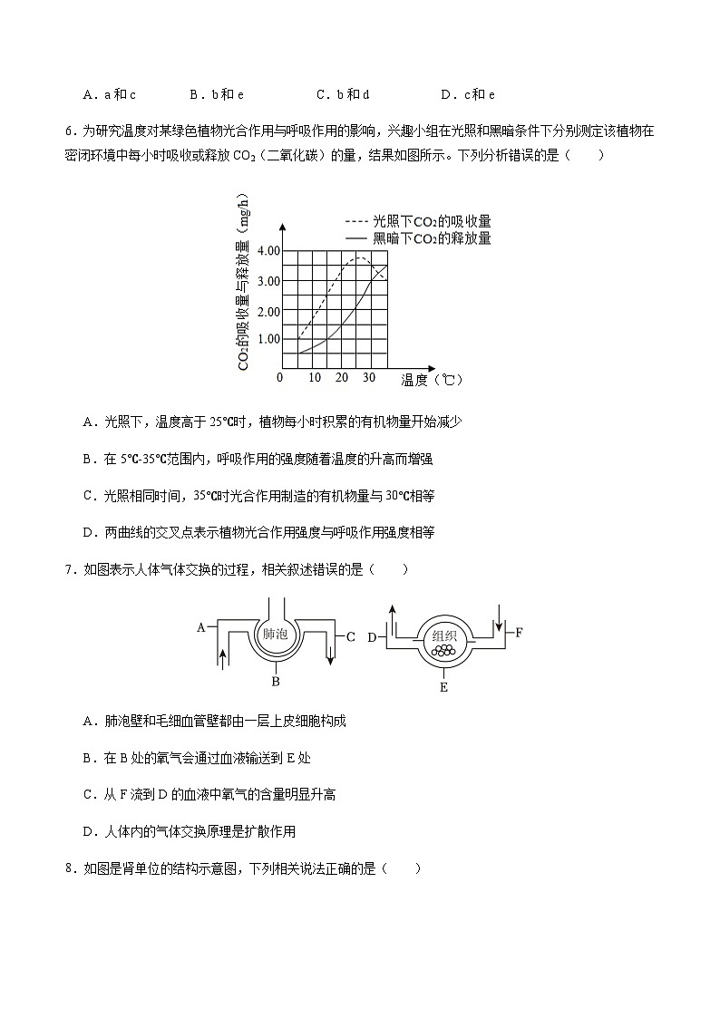 2024年中考生物(南通)第一次模拟考试(含答案)第3页