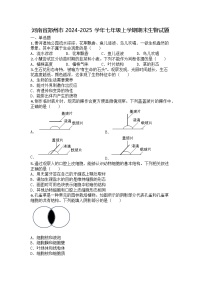 河南省郑州市2024-2025学年七年级上学期期末生物试题