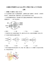 安徽省安庆市太湖县部分校联考2025-2026学年八年级上学期12月月考生物试题