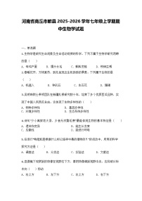 河南省商丘市睢县2025-2026学年七年级上学期期中生物学试题