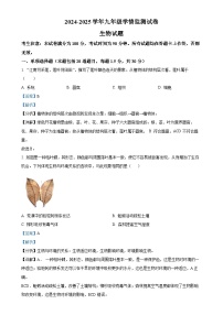 甘肃省陇南市礼县九年级下学期中考一模生物试题（解析版）-A4