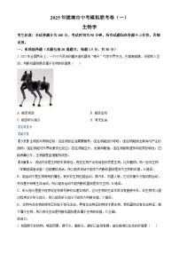 2025年甘肃省陇南市九年级下学期中考一模生物试题（解析版）-A4