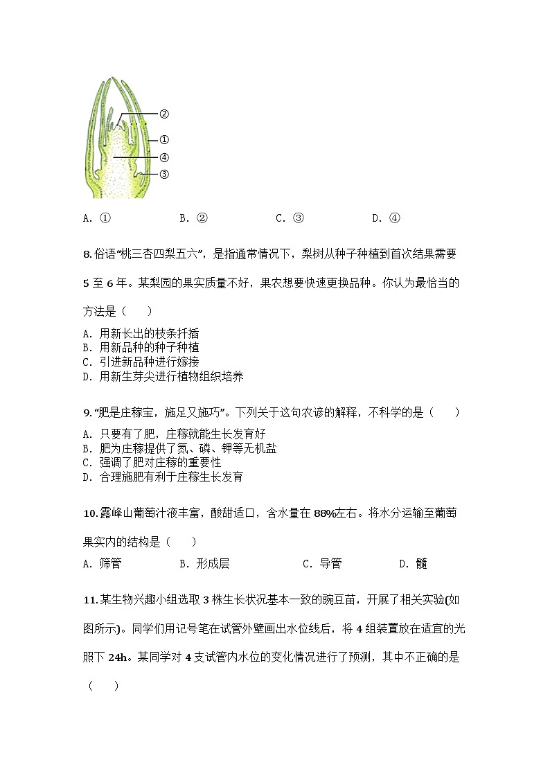 河南省平顶山市鲁山县2024-2025学年七年级下学期期末生物试题第3页