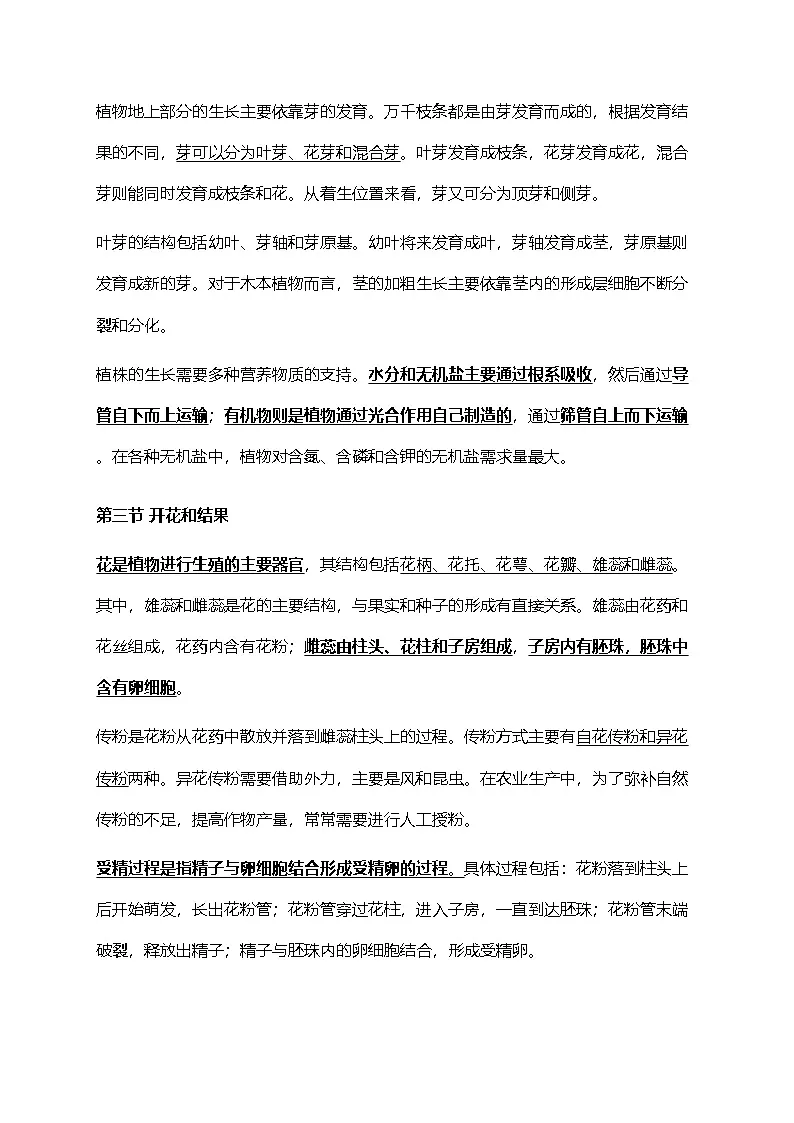 人教版(2024)七年级下册生物期末复习全册考点提纲精简版 讲义第2页
