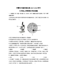 2025-2026学年内蒙古巴盟杭锦后旗七年级上学期期末考试生物试卷（学生版）