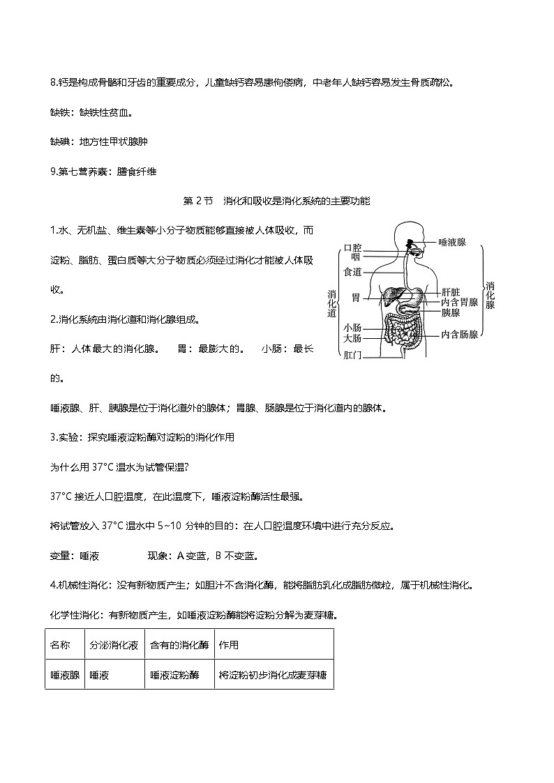 济南版(2025)八年级上册生物期末复习知识点考点提纲 讲义第2页