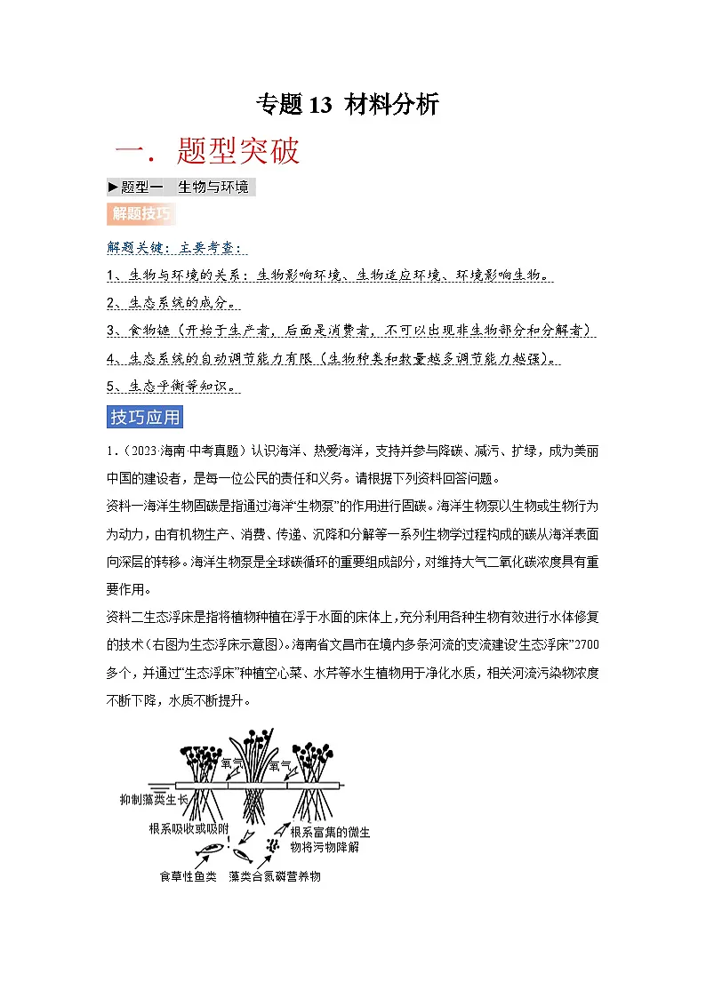 专题13 材料分析(学生版)第1页