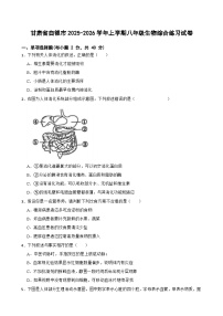 甘肃省白银市2025-2026学年上学期八年级生物综合练习试卷