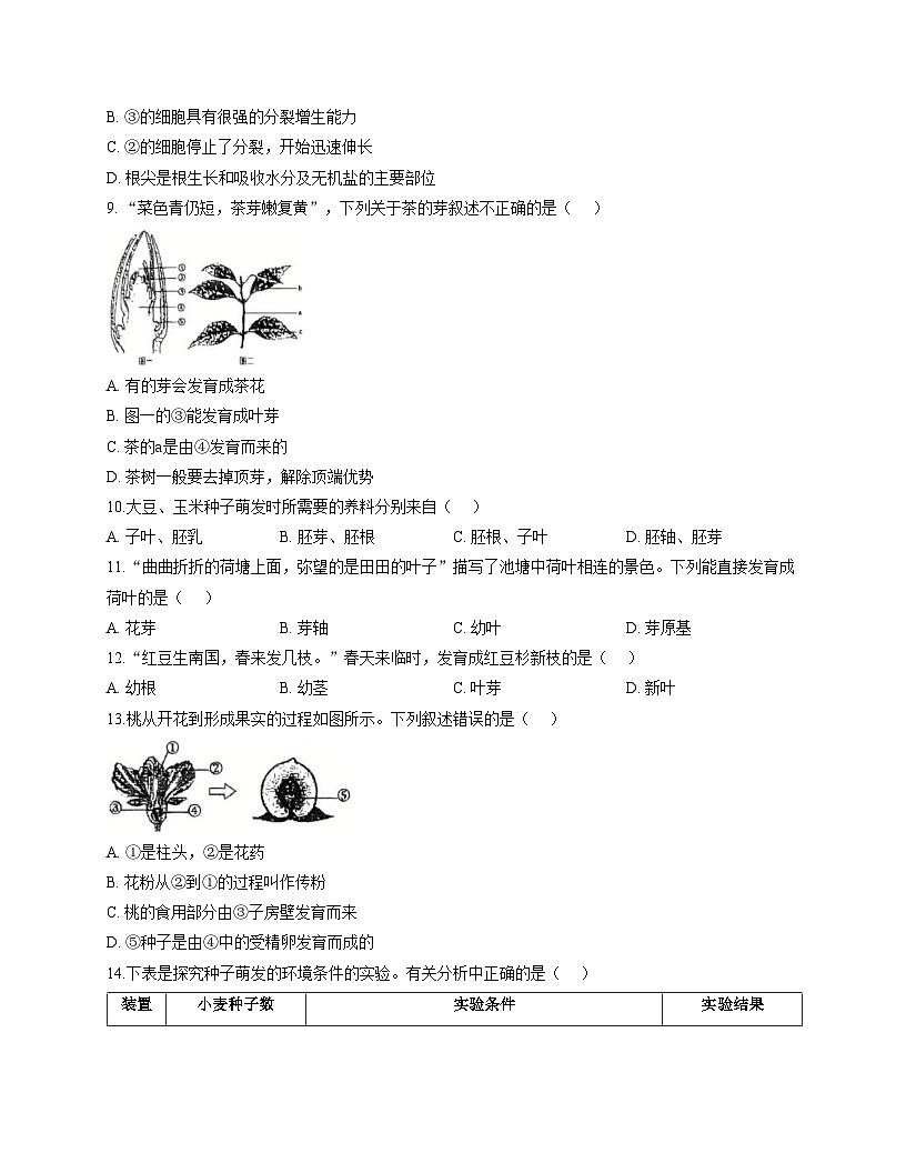 河北省张家口市高新技术产业开发区张家口未来学校2025_2026学年八年级上学期12月月考生物试题(文字版含答案)第3页