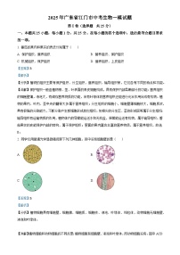 2025年广东省江门市中考一模生物试题（解析版）-A4