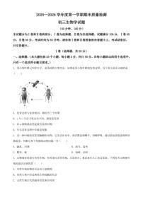 2025-2026学年山东省烟台市牟平区八年级上学期期末生物学试题（含解析）