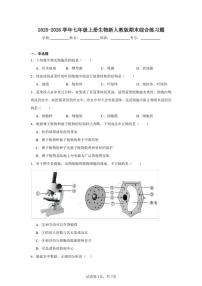 2025-2026学年七年级上册生物新人教版期末综合练习题（含答案）