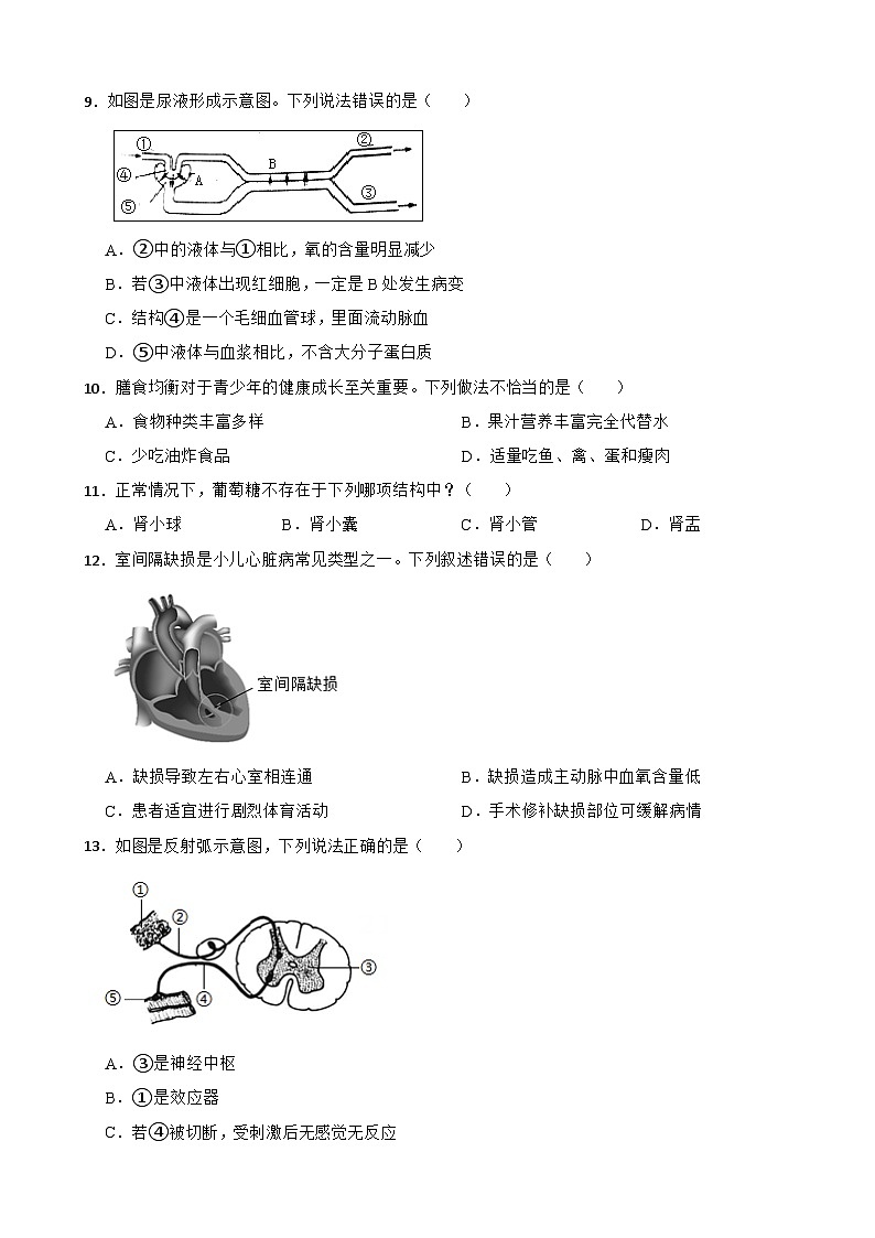 广东省江门市2026年中考一模生物试题附答案第3页