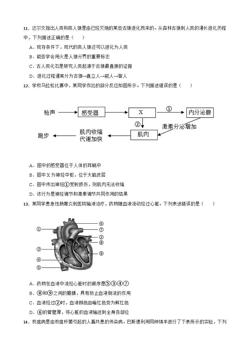 贵州省遵义市播州区2026年中考二模生物试题附答案第3页