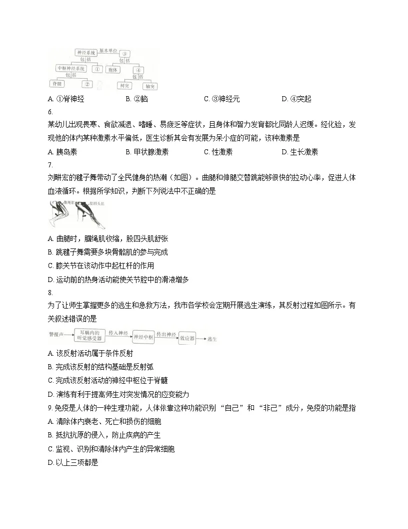 山西省临汾市侯马市第五中学2025_2026学年八年级上学期期中考试生物试题(扫描版,含答案)第2页