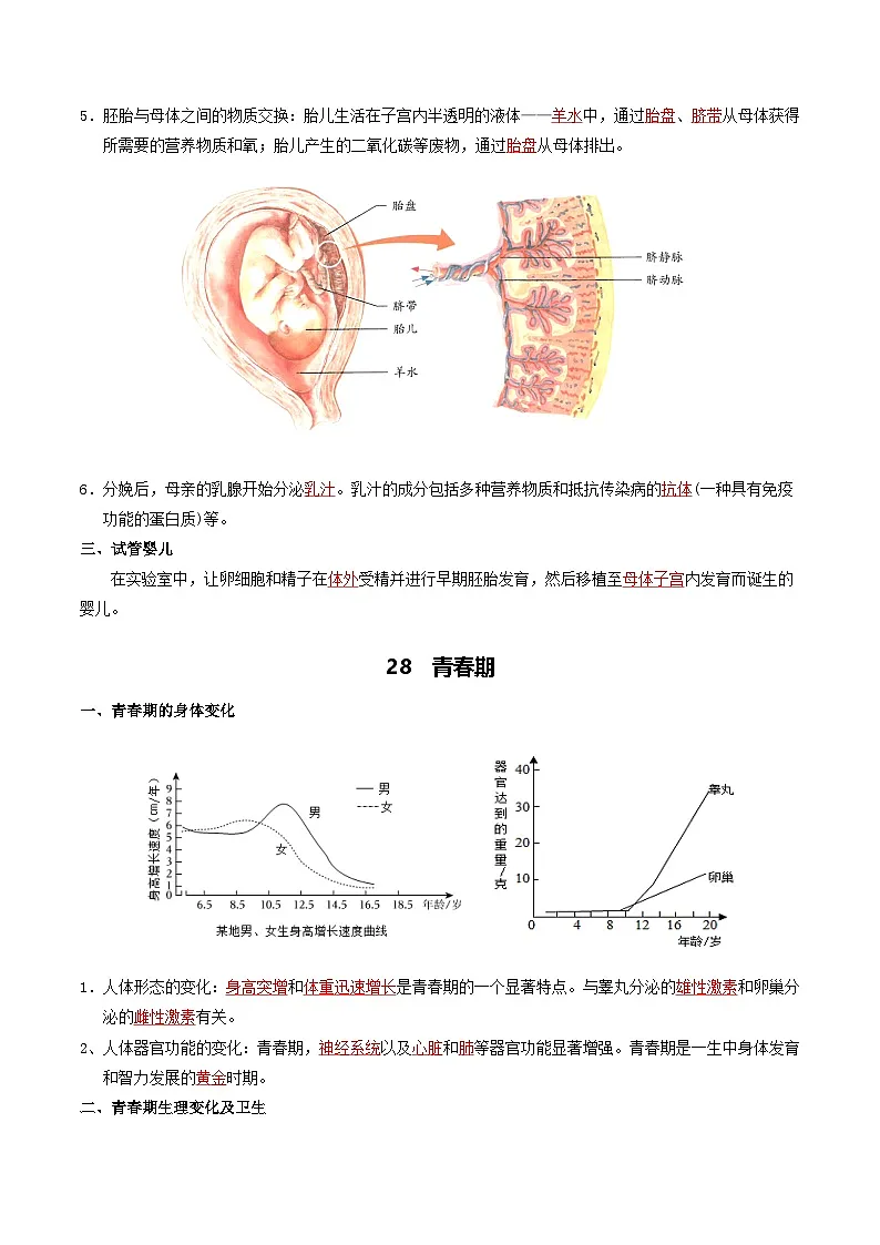 04 人体生理与健康(一)-2026年中考生物知识盘点与通关测试(解析版)第3页